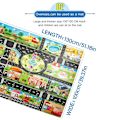 Miniatyrbild 3 av 10: Barn Game Carpet Traffic Map Mat 2 2 2