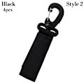 Miniatyrbilde 1 av 10: 4 stk Webbing ryggsekkstropp Quickdraw karabinkrok SVART STIL 2 Black Style 2-Style 2