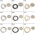 Miniatyrbillede 2 af 10: 5 stk Spring Runde Ringe Taske Bæltespænder GULD 35MM Gold 35mm
