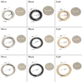 Miniatyrbillede 2 af 10: 5 stk Spring Runde Ringe Taske Bæltespænder SORT 41MM Black 41mm