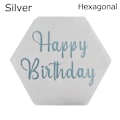 Pikkukuva 1 / 10: 10 kpl Cake Top Flag Cupcake Topper HOPEA KUUSIkulmainen KUUSIkulmainen Silver Hexagonal-Hexagonal