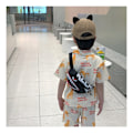 Pikkukuva 5 / 10: Shark Pattern Rintalaukku Crossbody Rintalaukku MUSTA black