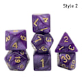 Pikkukuva 1 / 8: 7kpl / set DND Dice Polyhedral Dice STYLE 2 STYLE 2 Style 2