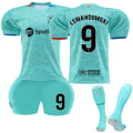 Miniatyrbilde 1 av 2: Barcelona Borte Fotballdrakt Barn 2023-2024 Nr. 9 Lewandowski 28