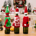 Miniatyrbilde 10 av 10: Jule champagneflaskehatt Vinflaskepose C C C