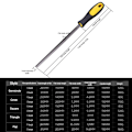 Miniatyrbillede 2 af 10: Carbon Steel Sav Files Hand File 8 TOMM KVADRAT 8 InchSquare