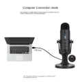 Miniatyrbillede 8 af 10: USB kondensatormikrofon Dynamisk mikrofon SORT black