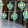 Miniatyrbilde 1 av 10: Hot Air Balloon String Lights Hot Air Balloon String Bannere green