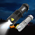 Miniatyrbild 3 av 9: Mini Pocket LED Ficklampa LED Torch Bältesklämma SVART Black