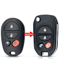 Miniatyrbillede 5 af 10: Fjernbetjent bilnøgleskal Bilnøgleetui 3 KNAPPER 3 KNAPPER 3 Buttons