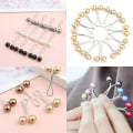Miniatyrbillede 6 af 8: 24 stk Pearl Clip sjal tørklæde RØD red