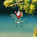 Miniatyrbilde 3 av 10: Jule Dinosaur Ornament Juletre Dinosaur Anheng 5 5 5