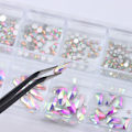 Miniatyrbillede 10 af 10: 12Gird Box Nail Art Diamond Rhinestones STYLE C STYLE C Style C
