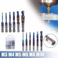 Miniatyrbillede 10 af 10: 6 STK titaniumbelagte bits Hex-skafthanebor KORTE BOR