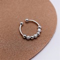 Miniatyrbillede 6 af 10: Fidget Perleringe Angst Ring SØLV silver