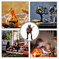 Pikkukuva 10 / 10: Roll Skeleton Band Figurines Skull Crafts A A A