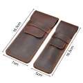Miniatyrbillede 2 af 10: Retro læder penneholder Brun fyldepennepose BRUN SMALL Brown Small-Small