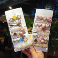 Miniatyrbild 5 av 7: Blandade hårklämmor Set Pearl Headpiece SET 7 SET 7