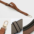 Miniatyrbillede 5 af 10: Håndtaskerem i ægte læder Skulder Crossbody-rem CAMEL Camel
