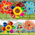 Miniatyrbild 4 av 10: Färgglada djurväderkvarnar Layout Pinwheels Leksaker 3 3 3