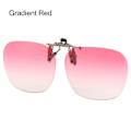 Miniatyrbillede 1 af 10: Clip-On polariserede solbriller Flip-up solbriller til Gradient Red
