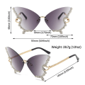 Pikkukuva 3 / 10: Purple Aurinkolasit Naisten Butterfly Aurinkolasit SININEN HARMAA SININEN Blue Gray