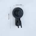 Miniatyrbillede 2 af 10: Sugekopkroge Brusekroge SORT black
