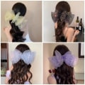 Pikkukuva 6 / 10: Bow Hair Claws Bow-Knot Hiusklipsit VALKOINEN white