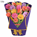 Pikkukuva 1 / 10: 3D Pops-up -kimppu paperikukat LILY LILY Lily