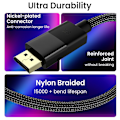 Miniatyrbillede 8 af 10: Display Port Kabel DP 1.4 1.5M 1.5m