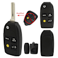 Miniatyrbillede 10 af 10: Fjernnøgleskall Bil fjernbetjeningsnøglekasse 4 KNAPPER 4 KNAPPER 4 buttons