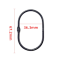 Miniatyrbilde 2 av 10: 8 Stk Dusjgardinkroker Dusjringer SORT SORT black