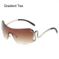 Miniatyrbilde 1 av 10: Sneaky Snake solbriller Y2K solbriller GRADIENT TEA GRADIENT TEA