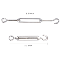 Miniatyrbillede 4 af 7: Wire Rope Kabel Kit Spændespænde Strammer Kit String Light