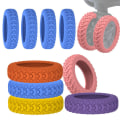 Miniatyrbillede 5 af 10: 8 STK/Sæt Rejse Bagage Caster Sko Kuffert Hjul Beskyttelse purple 8pcs-8pcs