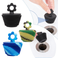 Miniatyrbillede 8 af 10: Silikone Badekar Stopper Badekar Stop SORT SORT black