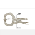 Miniatyrbillede 3 af 5: Låse C-Clamp Basics Justerbar Metal Face Clamp 6In