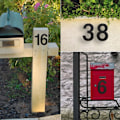 Miniatyrbillede 6 af 10: 4 tommer/10 cm døretiket Nummermærke NUMMER 4 NUMMER 4 Number 4