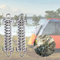 Miniatyrbild 6 av 10: 3st Tält Vindrep Fjäder Fjäder Krok Spänne RÖTT Red