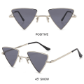 Miniatyrbilde 4 av 10: Små Hippie Solbriller Solbriller for Dame & Herre GULL-SORT Gold-Black Gray