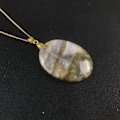 Pikkukuva 6 / 10: Stone Kaulakoru Riipus Natural Akaatti Riipus TRIANGLE TRIANGLE triangle