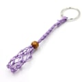 Miniatyrbillede 1 af 10: Tom Stenholder Nøglering Krystal Healing Stone Net Nøglering Purple