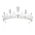 Miniatyrbilde 10 av 10: Rhinestone Queen Crown Barokk Queen Crown SØLV Silver