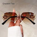 Miniatyrbillede 1 af 10: Cheetah Decor Solbriller Dobbelt Bridge Solbriller GRADIENT TEA Gradient Tea