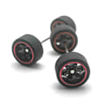 Miniatyrbillede 1 af 10: Bilhjul Gummidæk SORT RØD ASSORTERT black red assorted