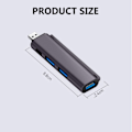 Miniatyrbild 5 av 10: USB 3.0 Hub Type-C Expander USB TYPE-A PLUG USB TYPE-A PLUG USB Type-A Plug
