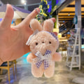 Miniatyrbilde 1 av 10: Kanindukke nøkkelring Plysjbjørn ROSA KANIN KANIN pink rabbit-rabbit
