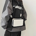 Miniatyrbild 9 av 9: Hip-hop Messenger Box Bag Trendig axelväska vit