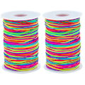 Miniatyrbillede 1 af 6: Tynd Elastic String Rainbow Stretchy Cord 1mm Farverig Elastik