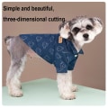 Miniatyrbillede 4 af 10: Pet Dog Denimskjorte Hundejakke DARK BLUE M Dark Blue M